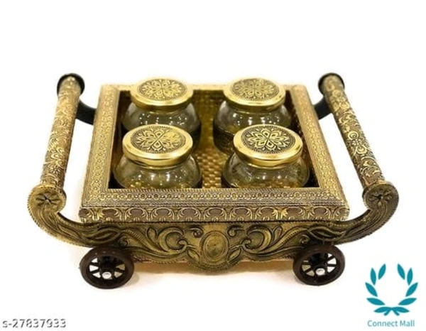 VNS Tray and Jar Wooden Tray and Jar Set - Tray And Jar